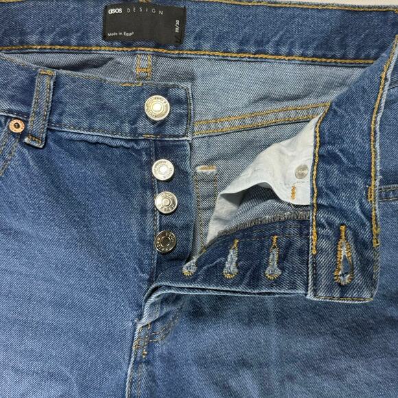 ASOS Design Cropped Jeans Women's 30 Button Fly Jeans Cut 25" Inseam - Picture 5 of 9